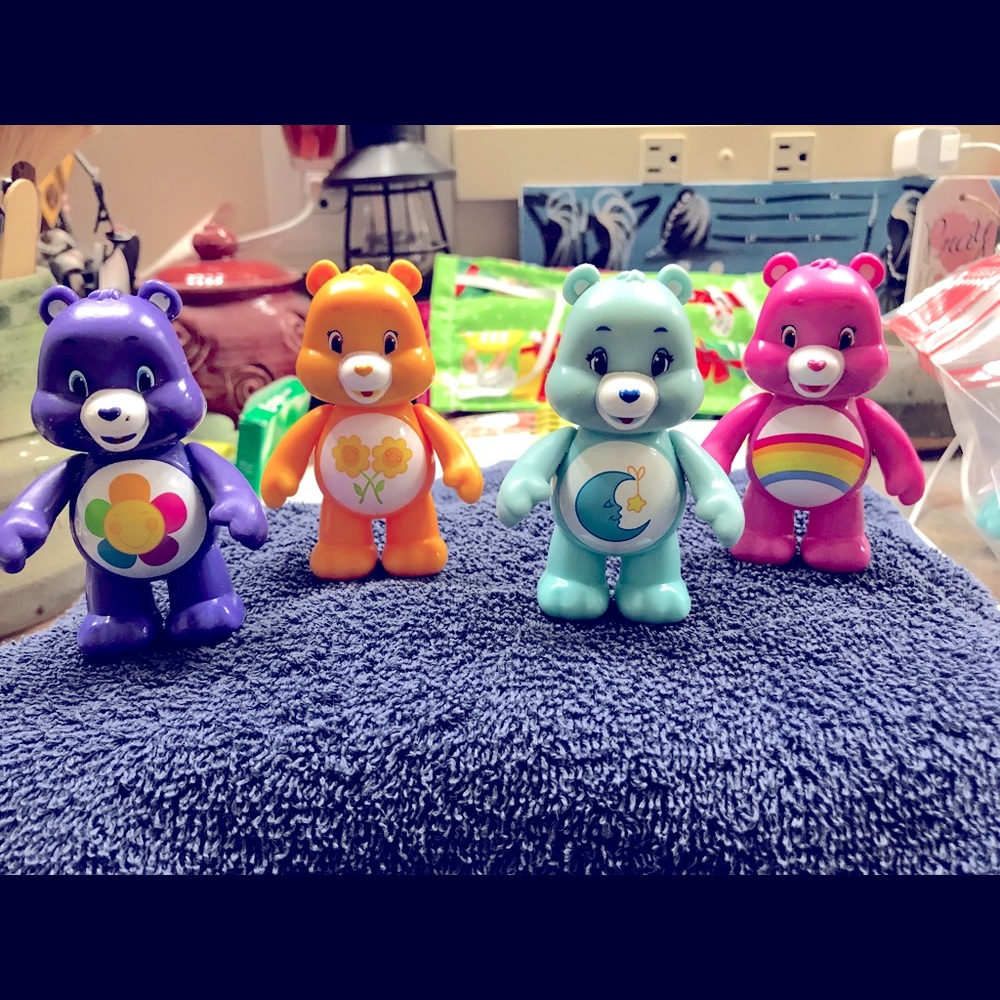 COPY EUC Vintage Care Bear Figurines Set #2, qty 4